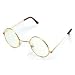 New John Lennon Style Clear Sunglasses Lens- Gold