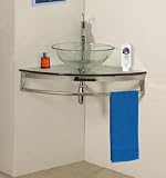 Modern Corner Wall Mounted Vanity