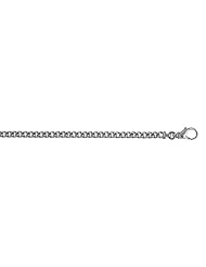 CleverEves 14Kt White Gold Round Curb 4.5mm Bracelet