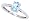 1.00ct Oval Aquamarine Ring in 14Kt White Gold-5