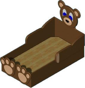 Tedd E. Bed- Woodworking Plans with Full Scale Curves (Crib-Size)