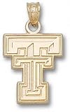 Texas Tech Red Raiders Solid 10K Gold ''TT'' 5/8'' Pendant