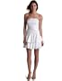Betsey Johnson Women's Strapless Ruffle Dress,White,6