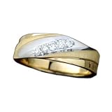 14K Men's .25 CTW Diamond Wedding Band