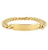 24 KT Gold Plated 10 MM Engravable Brass ID Bracelet