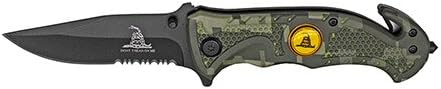 4.5" Spring Assist "Don't Tread on Me" Folding Knife - Digital Camo