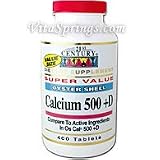 Calcium 500 + D Oyster Shell 400 Tablets, 21st Century