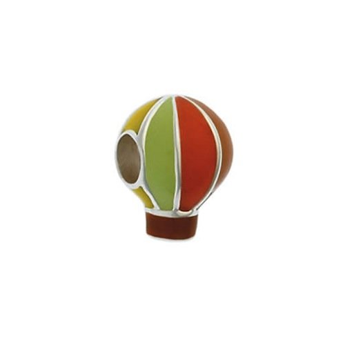 Dark Hot Air Balloon Bead in Sterling Silver with Enamel