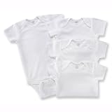 Gerber Onesies, 4 Pack, White, 3T