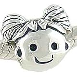 Sterling Silver HAPPY GIRL Charm Bead fits Pandora Chamilia Charm Bracelet GIFT BOXED