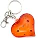 Large Clear Red Crystal Heart Key Chain Charm Image