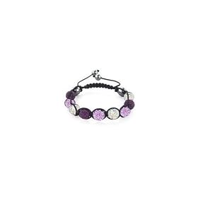 CAITS - PANDORA ,PURPLE MULTI SWAROVSKI 9 ICED OUT CRYSTAL SHAMBALLA BRACELET.