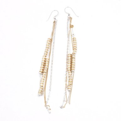 Mixed Metal Drop Earrings by Alice Menter||RF10F