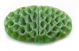 Vintage Deeply Carved Green Bakelite Belt Buckle