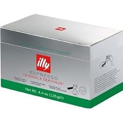 Illy Espresso Single-Servings, entcoffeiniert, Karton mit silber / gr�ner Banderole, 18 St�ck