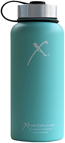Xtreme Canteen Canteen with Stainless Strap Lid, Tiffani Blue, 32 oz