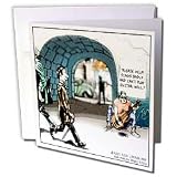 Londons Times Funny Music Cartoons - Unlikely Beggar - Greeting Cards-12 Greeting Cards with envelopes