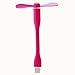 5ive Summer Essential Mobile USB-Powered Portable Fan, Super Strong Wind with Low Power Consumption, Portable Cooling Solution cool surfing online this summer, Quiet Fan for Power Bank/notebook/laptop/computer (Pink)