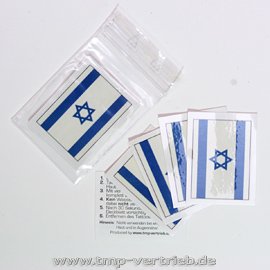 Israel Tattoo Fahne 5er Fan Set – EM Fanartikel 2016 – Israel Flag