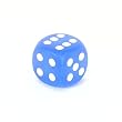 Chessex Frosted 16mm d6 with pips Blue and white Dice