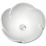 Lotus Vessel Porcelain Single Bowl Bathroom Sink