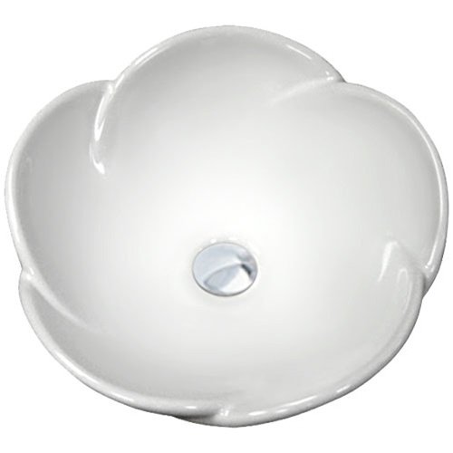 Lotus Vessel Porcelain Single Bowl Bathroom Sink