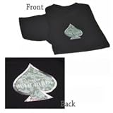Black Camo Spade T-Shirt- Large
