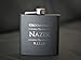 Custom Engraved Black Flask - Personalized with Any Text