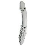 Produkt-Bild: Spartacus - Blown Double Ended With Twist Dildo - Doppeldildo mit unterschiedlich ausgeformten Enden - aus splitterfestem Borosilikat Glas - glasklar - ca. 21,5 cm lang -&nbsp;&Oslash; ca. 3,8 cm&nbsp;