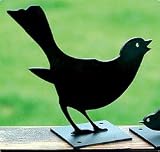 Review The Urban Garden  / blackbird shaped garden figure - for putting on a post, fence or wall - steel with black finish - 15.5cm H