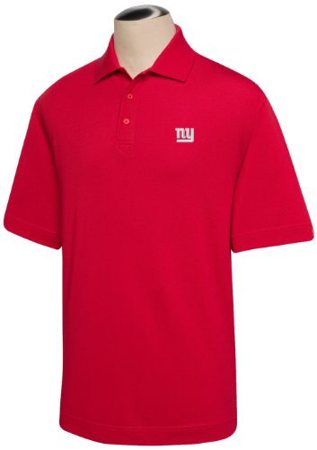 NFL New York Giants Men's DryTec Championship Polo, Red, Large