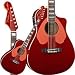 Fender Dick Dale Signature Malibu SCE Acoustic Electric Guitar with Deluxe Hardshell Case- Red