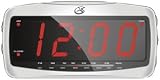 GPX CR2307 AM/FM Clock Radio (Silver)