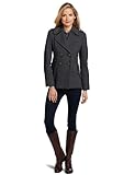 Kenneth Cole Women's Double Breasted Peacoat with Epaulettes