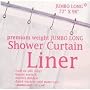 EXTRA LONG VINYL Shower Curtain Liner 72'' wide x 96'' LONG - SUPER CLEAR