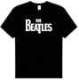The Beatles Logo Adult / Guys T-shirt in Black
