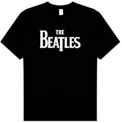 The Beatles Logo Adult / Guys T-shirt in Black