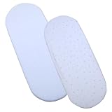 from Niccolas B Pack of 2 Fitted Moses Basket Sheets 100 Cotton - 1 White & 1 Moon & Stars Design