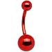 Red Electro Titanium Belly Ring -3/8"
