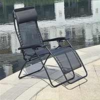 Faulkner Mesh Folding Chaise Lounge Chair - Green