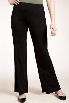 Plus Wide Leg Plain Stretch Trousers