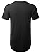 URBANCREWS Mens Hipster Hip Hop Bad Santa Graphic Longline T-shirt BLK, M