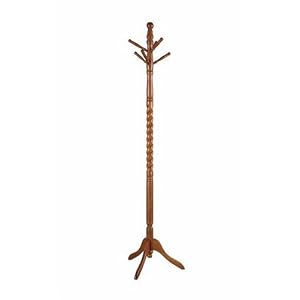 Powell Oak Twist Coat Rack