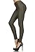 ICONOFLASH Women's Cotton Blend Pull-on Color Jeggings (Small, Army Green)