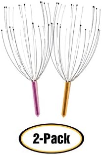 Hikwi Hand Held Scalp Head Massager - Pack of 2 (Colors May Vary)