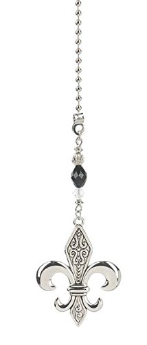 Silver Fleur De Lis Ceiling Fan Light Pull Chain Ornament Shopswell
