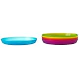 Ikea Kalas 501.929.59 BPA-Free Plate, Assorted Colors, 6-Pack