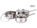 Sabichi 74546/62512 Saucepan Set S/S 3Pce