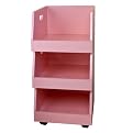 RiverRidge Kids 3pc Stack Storage Set w/Wheels- Pink