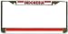 Indonesia Indonesian Flag Chrome Metal License Plate Frame Holder